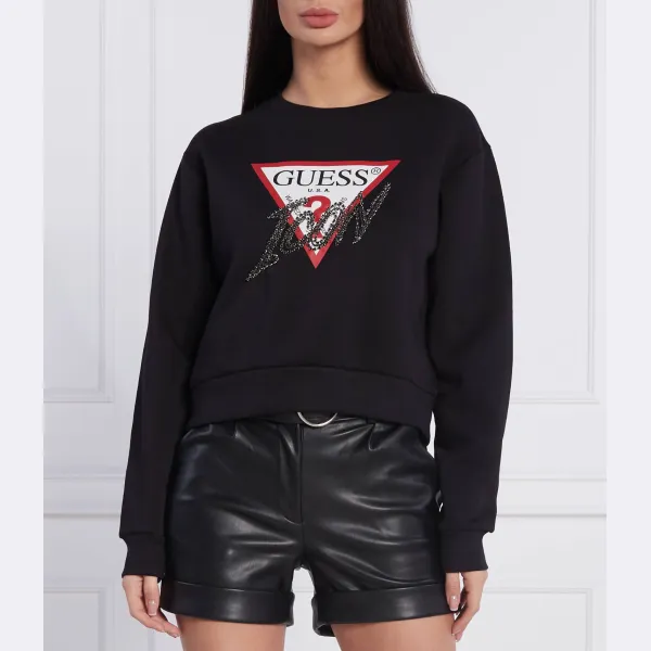 

Толстовка стандартного кроя с логотипом Guess, черный