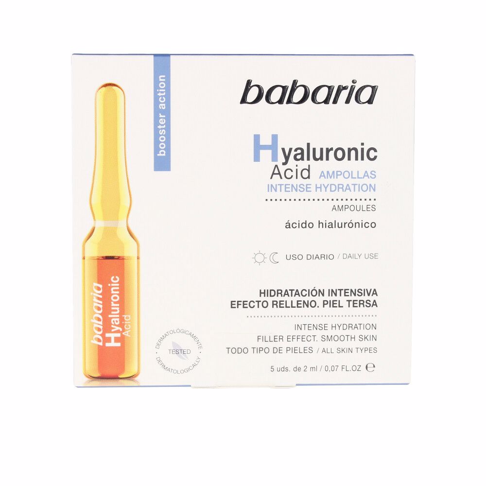 Крем против морщин Hyaluronic acid intense hydration ampollas Babaria, 5 х 2 мл
