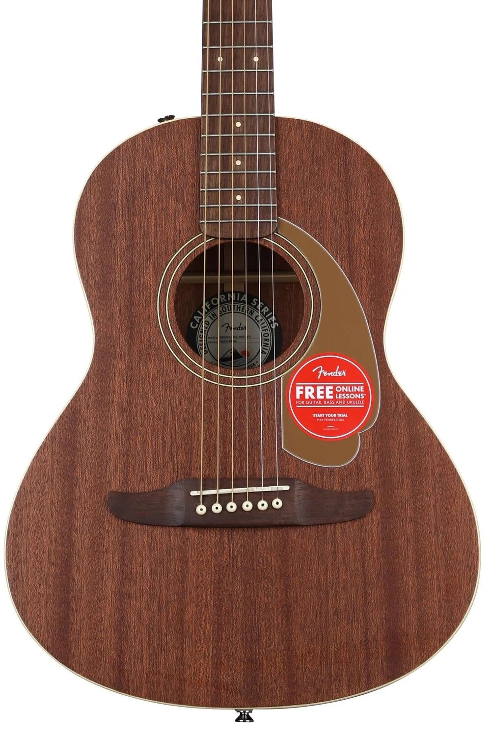 

Мини-акустическая гитара Fender Sonoran — полностью из красного дерева