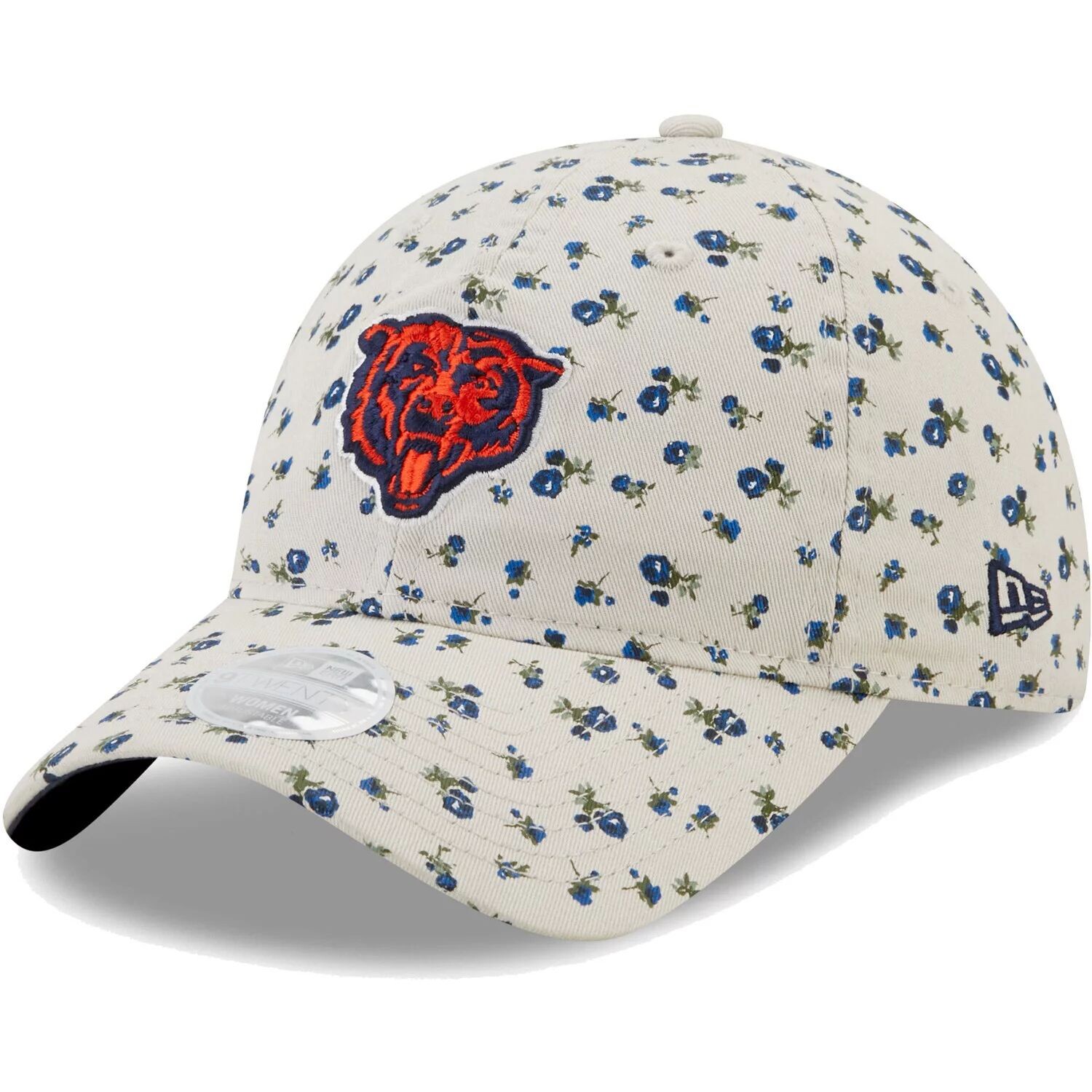 

Женская кремовая регулируемая шляпа New Era Chicago Bears с цветочным принтом 9TWENTY New Era
