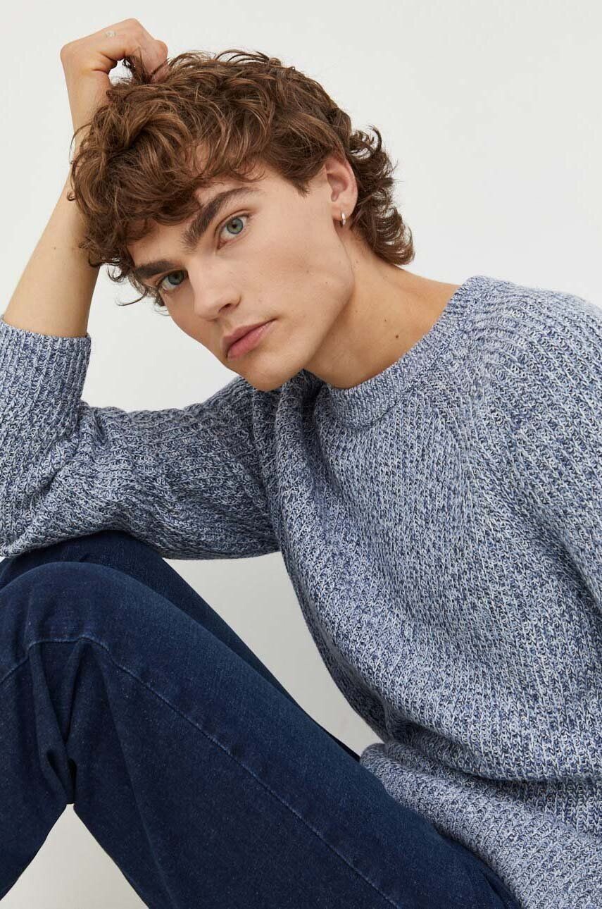

Хлопковый свитер Abercrombie & Fitch, темно-синий