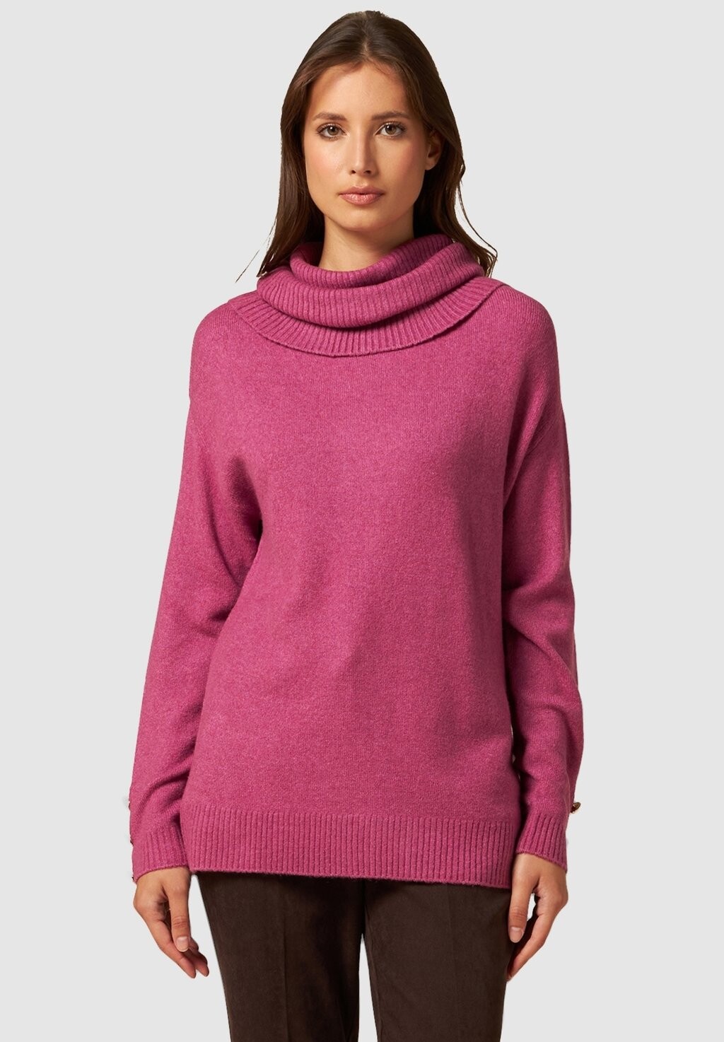 

Свитер Aus Gemisch Mit Schmucknöpfen Oltre, цвет fucsia