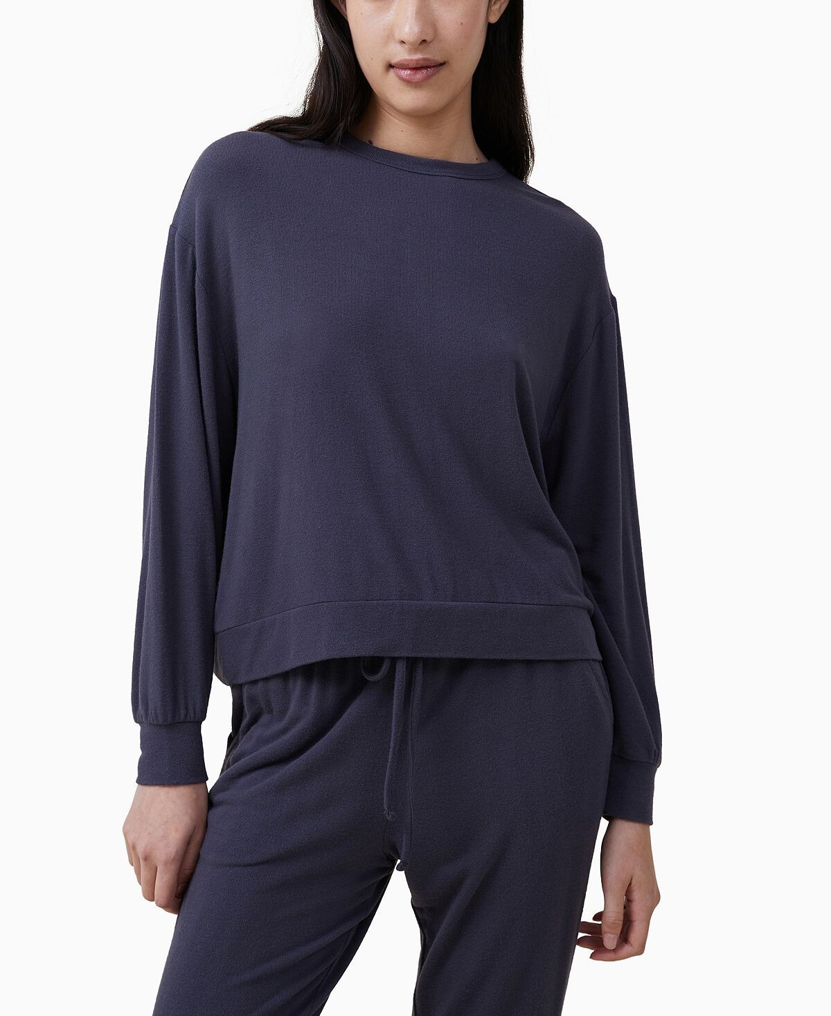 

Женский супермягкий топ с круглым вырезом и длинными рукавами COTTON ON
