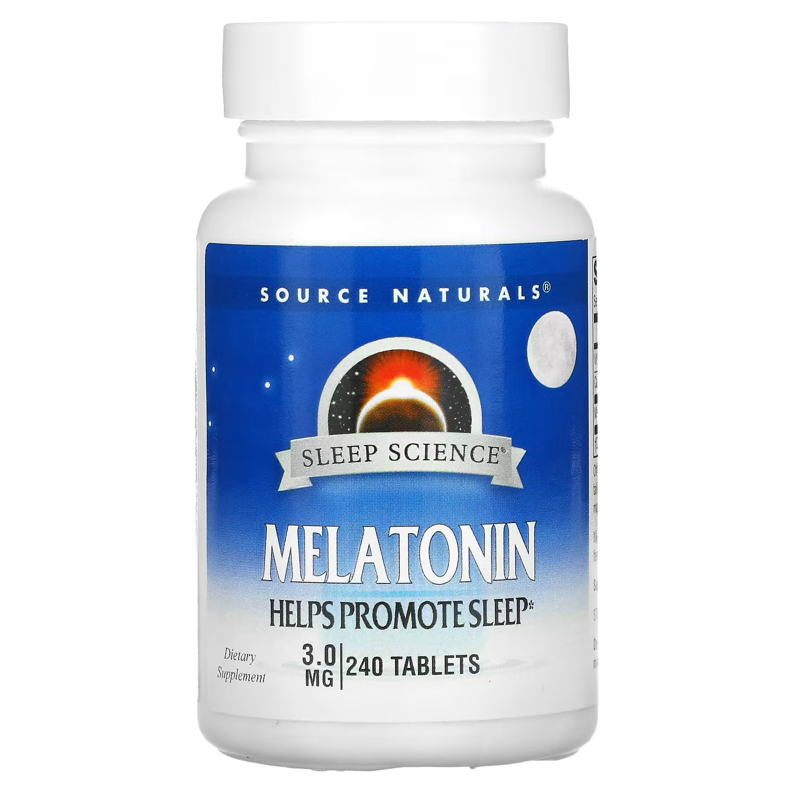 цена Мелатонин Source Naturals Sleep Science 3 мг, 240 таблеток