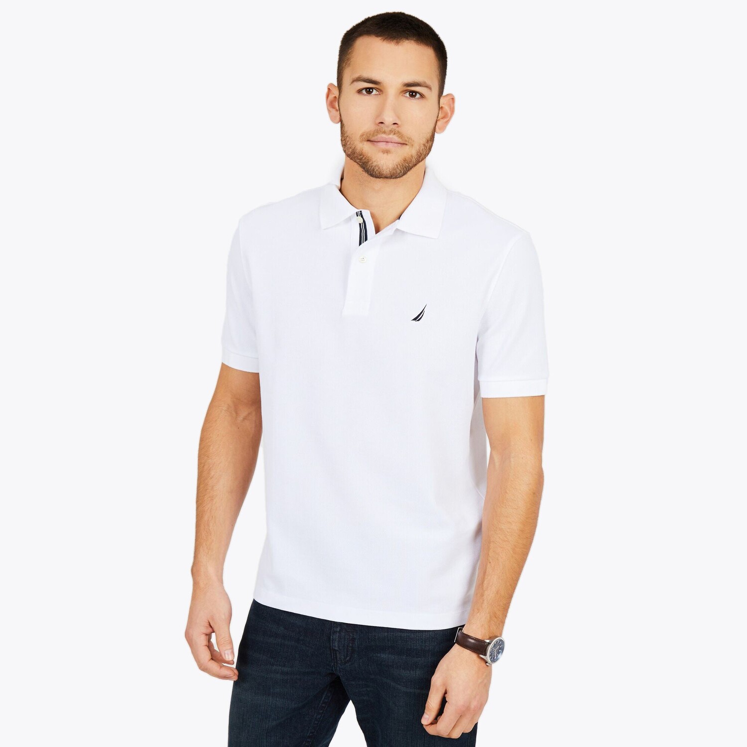

Мужская футболка-поло Nautica Big & Tall Classic Fit Performance Deck, цвет Bright White