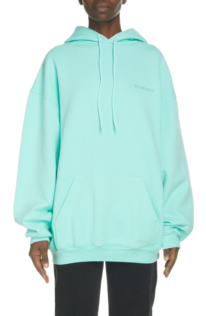 

Худи из хлопка с вышитым логотипом BALENCIAGA