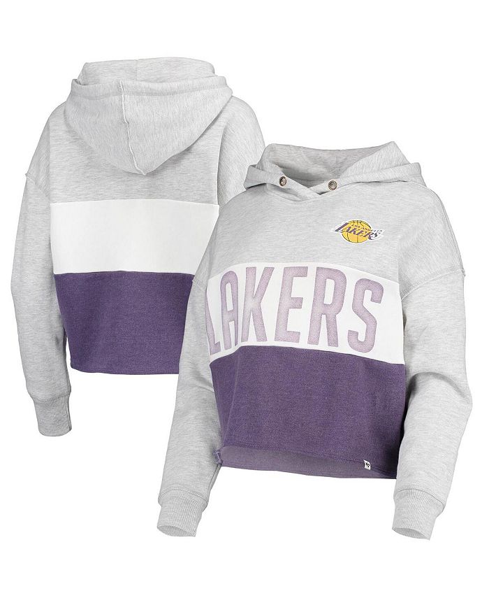 

Женский серый пуловер с капюшоном '47 Los Angeles Lakers Lizzy '47 Brand, серый