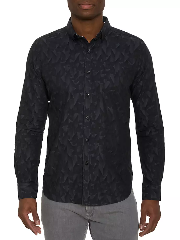 

Камальская тканая рубашка Robert Graham, черный