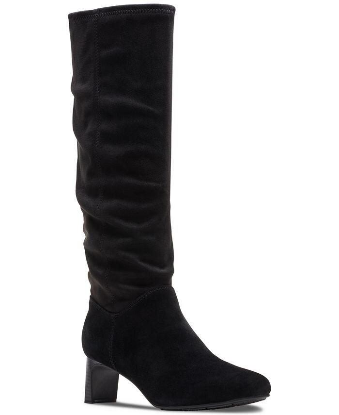 

Женские классические ботинки с посадкой Kyndall Rise Clarks, цвет Black Suede