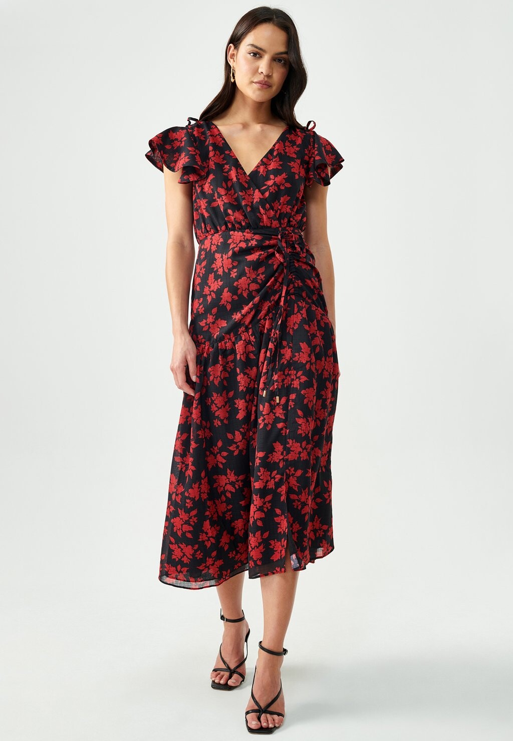 

Повседневное платье REMI TIE SÁVEL, цвет black red blooms