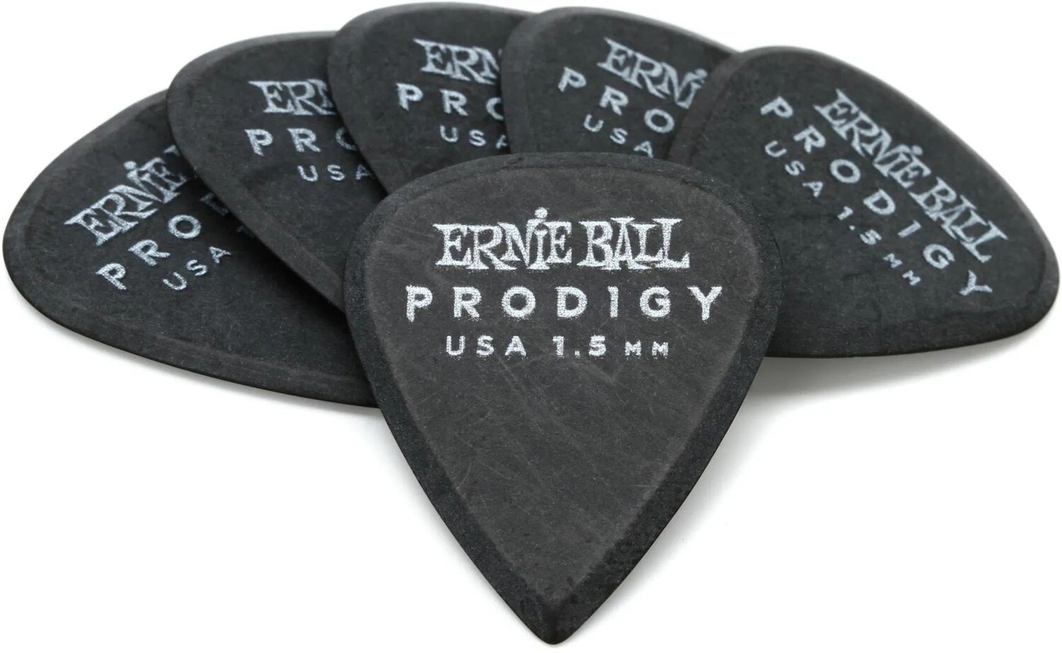 

Медиаторы Ernie Ball Prodigy, 1,5 мм, черные, стандартные (6 шт.)
