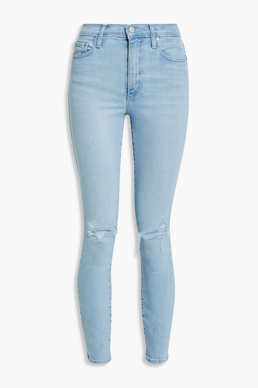 

Культовые потертые джинсы скинни с высокой посадкой Nobody Denim, синий
