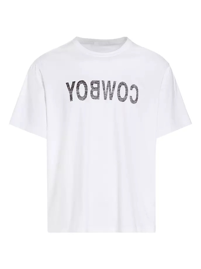 

Футболка с логотипом «Ковбой» Helmut Lang, белый