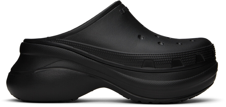 

Черные мюли Balenciaga Crocs Edition