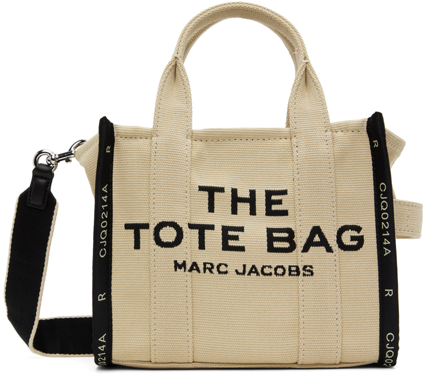 Бежевая маленькая сумка-тоут 'The Jacquard Small' Marc Jacobs, цвет Warm sand цена и фото
