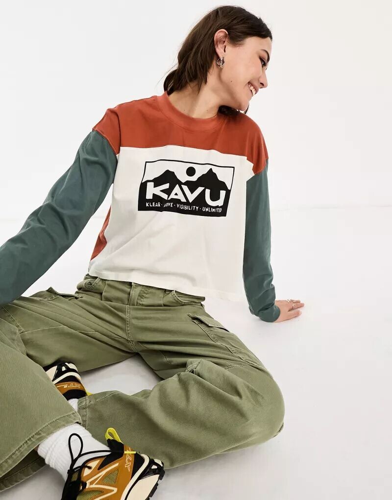 

Зеленая короткая футболка Kavu Francisco