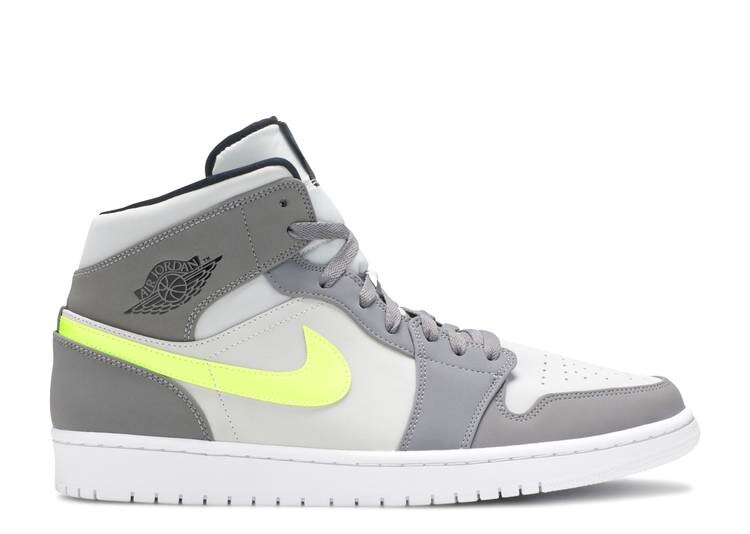 

Кроссовки AIR JORDAN 1 MID 'GUNSMOKE VOLT',, Серый