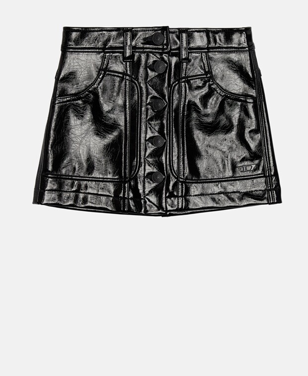 

Юбка из искусственной кожи Diesel, черный