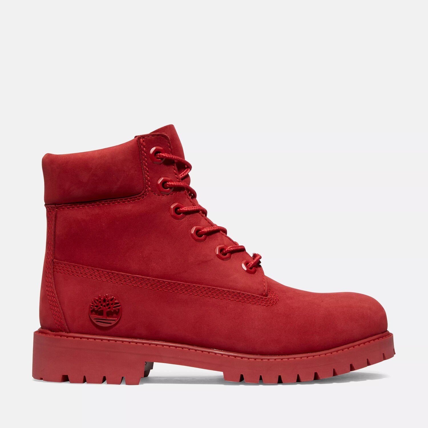 

Молодежные водонепроницаемые ботинки Timberland Premium 6 дюймов, цвет Medium Red Nubuck