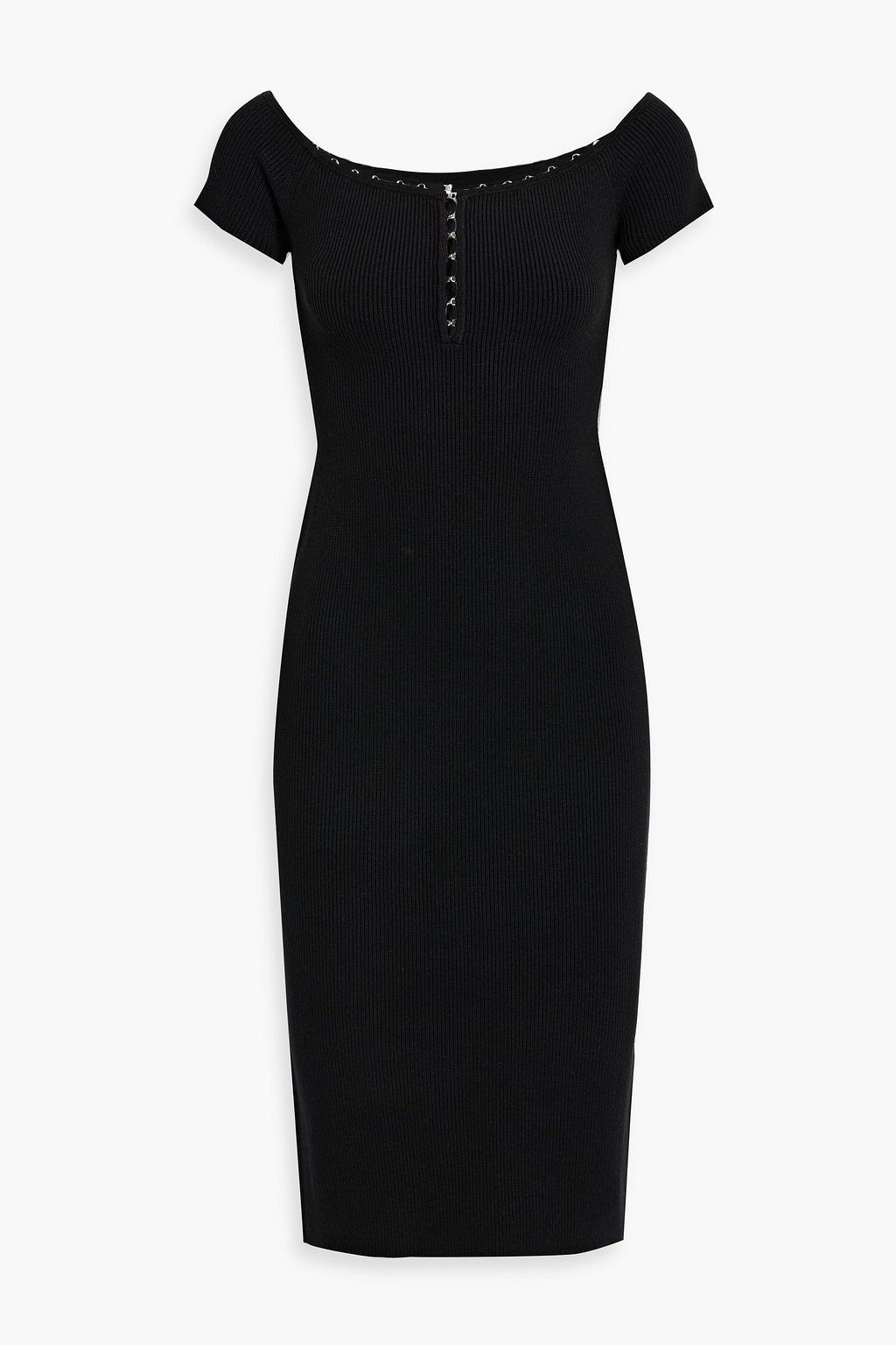Платье фактурной вязки HELMUT LANG, черный платье helmut lang k01hw601 m черный