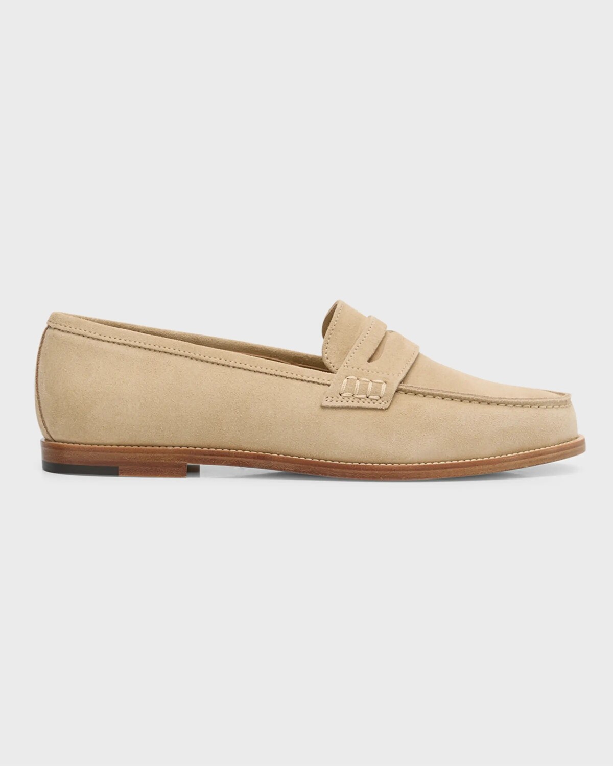 

Замшевые лоферы Perrita Penny Manolo Blahnik, цвет Camel/Light Brown
