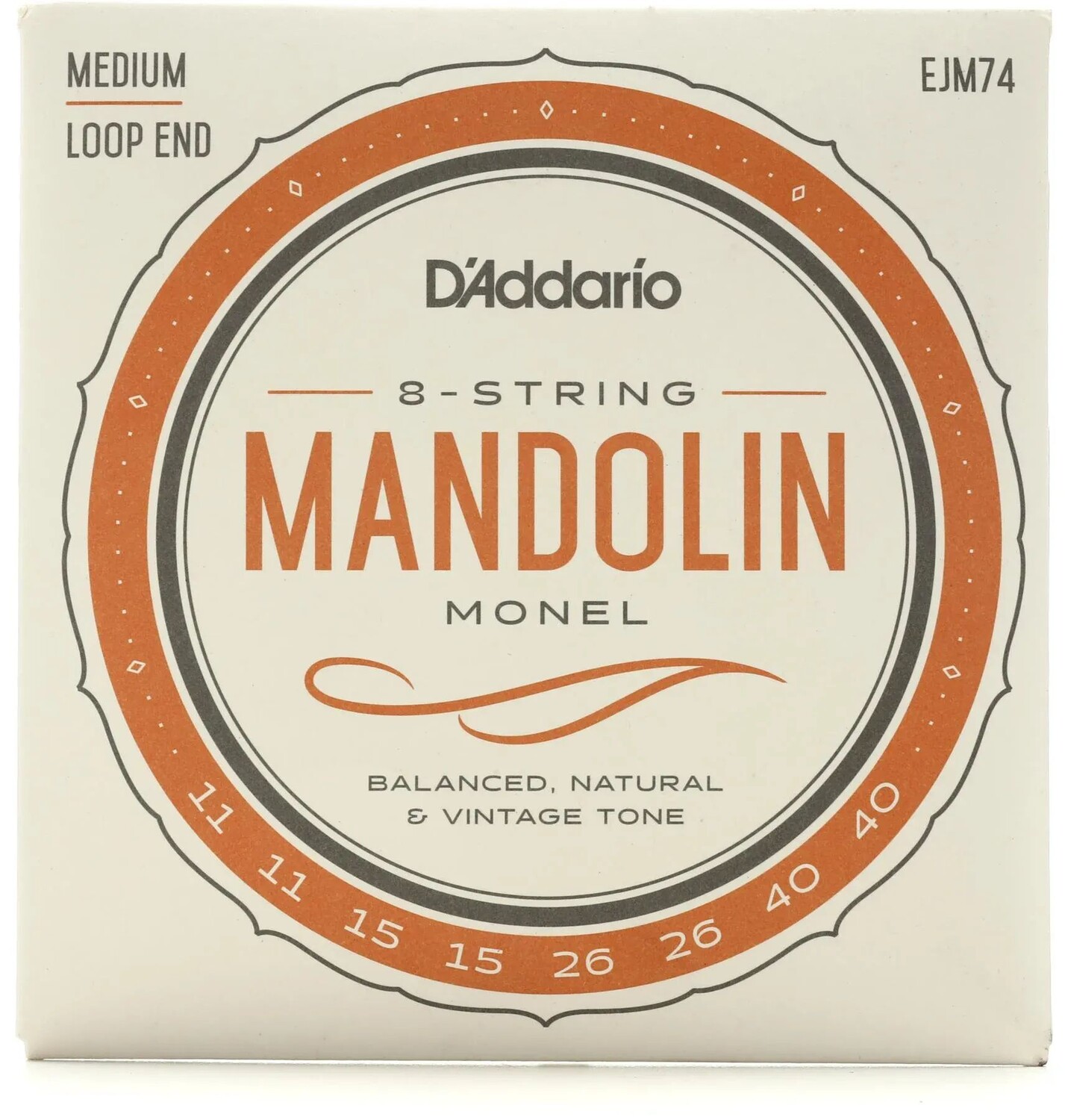 

Струны мандолины D'Addario EJM74 с монелевым наконечником - .011-.040, средние