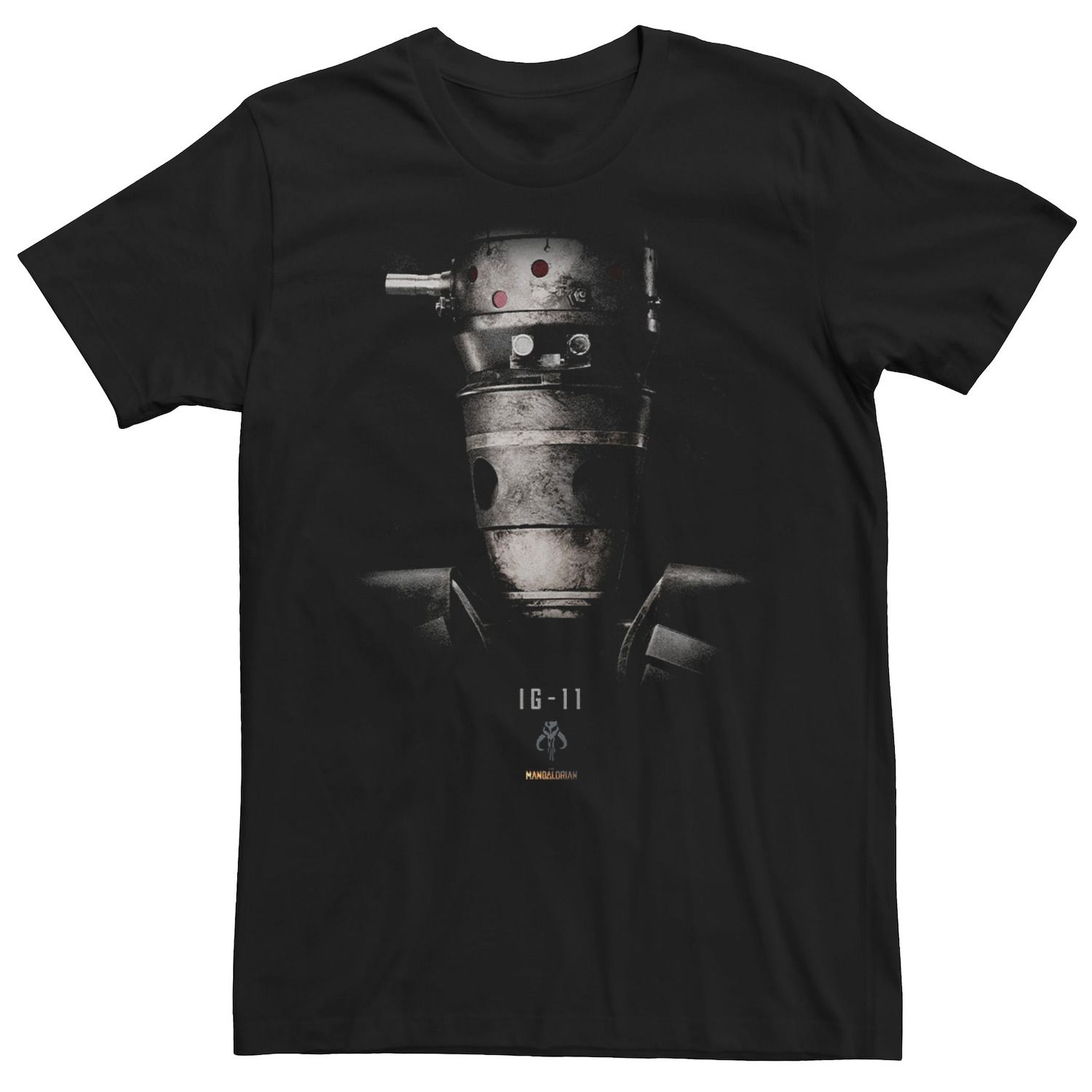 цена Мужская футболка с изображением портрета и портрета «Звездные войны: Мандалорец» IG-11 Licensed Character