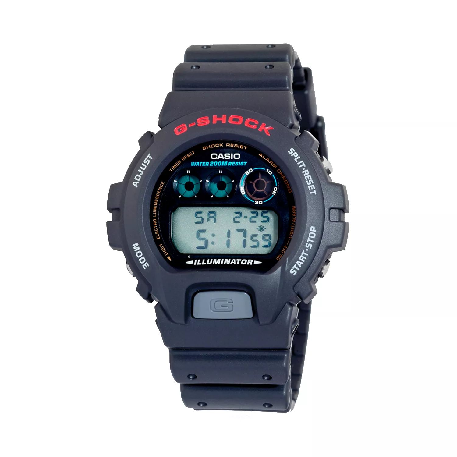 цена Мужские часы G-Shock Classic с цифровым хронографом — DW6900-1V Casio