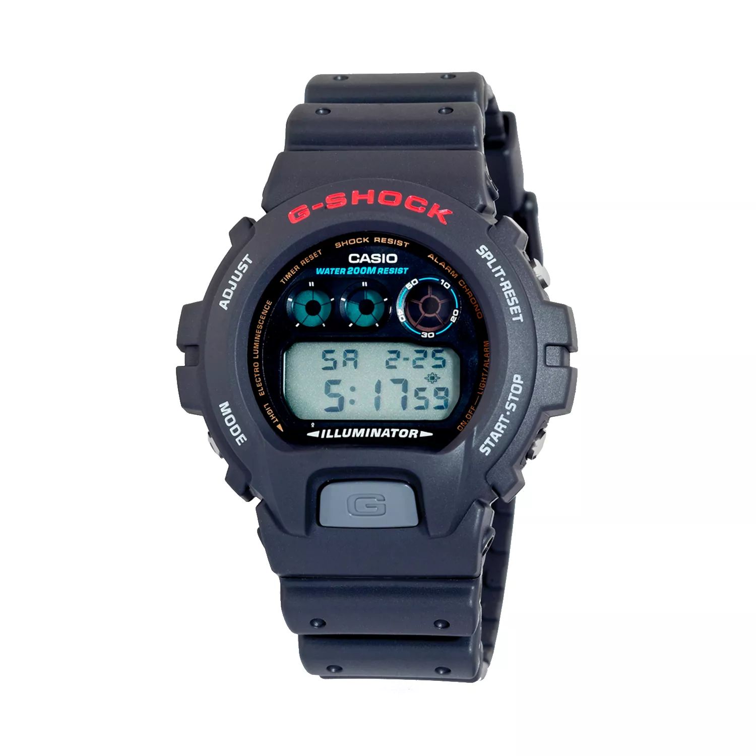 

Мужские часы G-Shock Classic с цифровым хронографом — DW6900-1V Casio