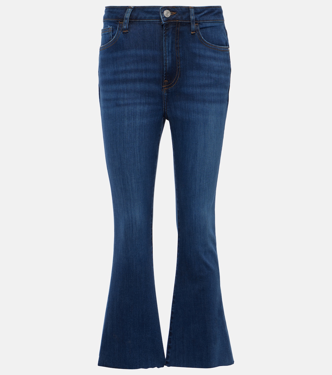 Укороченные джинсы средней посадки. Frame, синий
