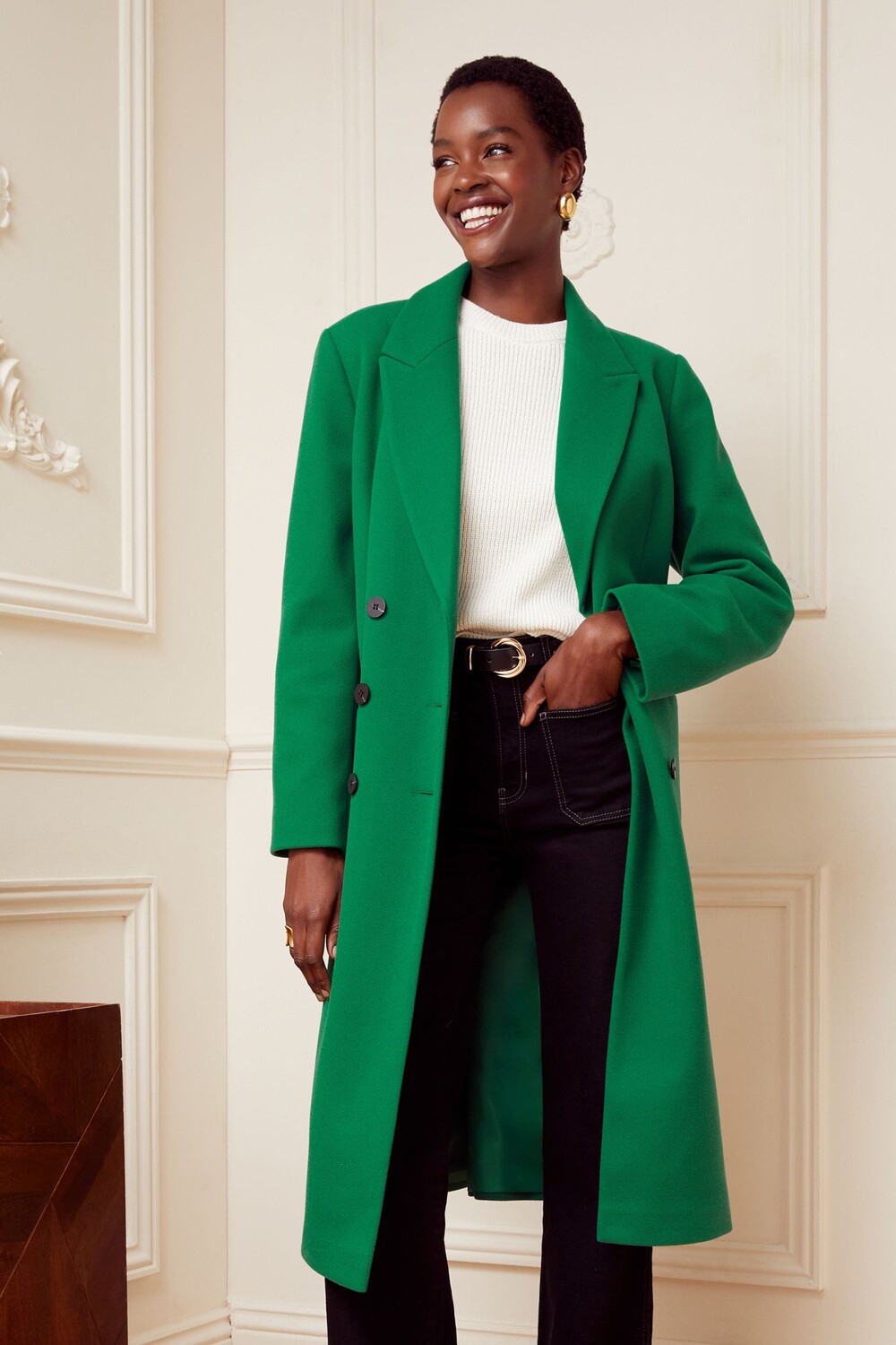 

Двубортный тренч Crombie Love & Roses, зеленый