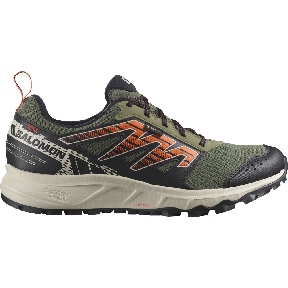 

Кроссовки Salomon Wander Goretex Trail, зеленый, Зеленый;серый, Кроссовки Salomon Wander Goretex Trail, зеленый