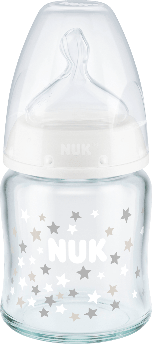 Детская бутылочка из стекла First Choice белая 0-6 месяцев 120 мл 1 шт. NUK