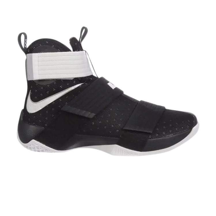

Кроссовки Nike LeBron Soldier 10 TB 'Team White Silver Black', черный