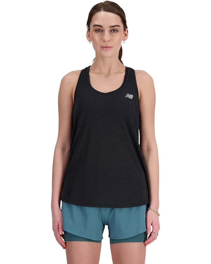 цена Майка New Balance Athletics Tank, цвет Black Heather