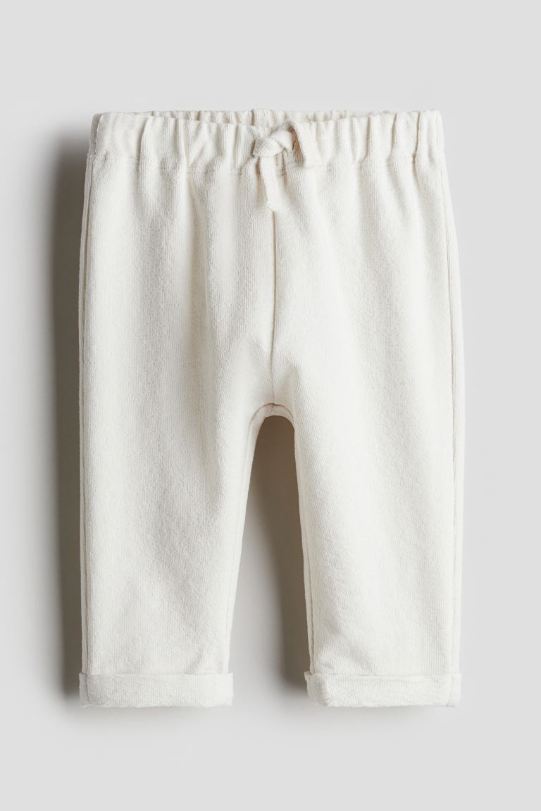 Махровые спортивные брюки H&M, белый