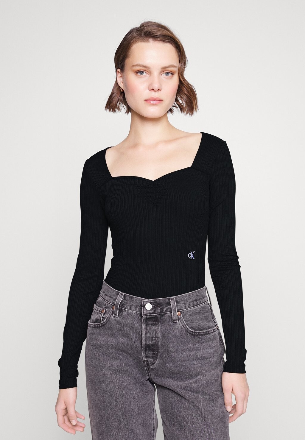

Рубашка с длинным рукавом Calvin Klein Jeans, черный