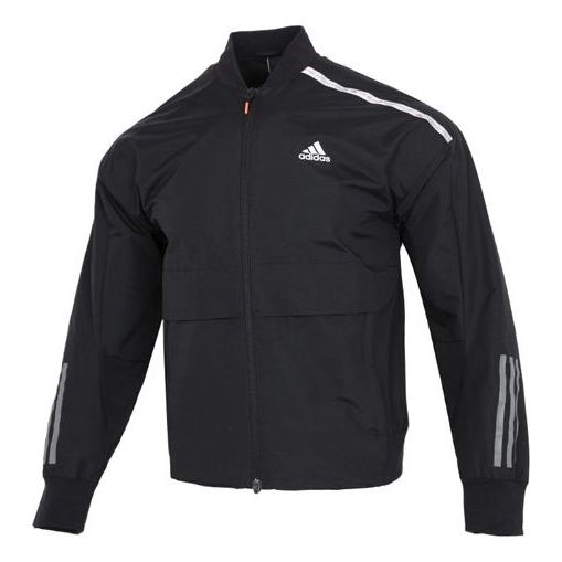 цена Куртка Men's adidas Th Bom Wvjkt Sports Stripe Casual Woven Jacket Black, черный