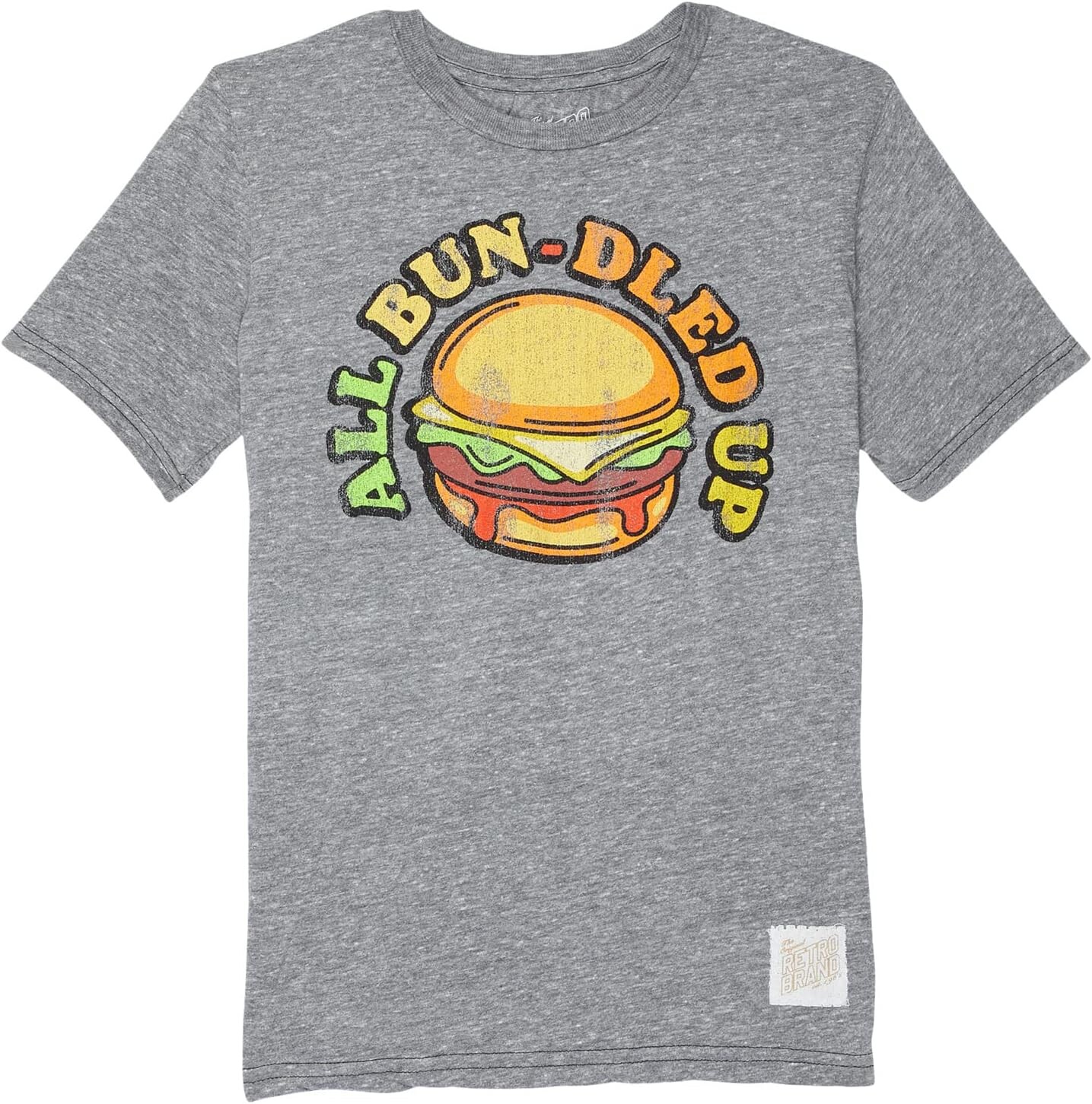 

Футболка The Original Retro Brand Kids Tri-Blend All Bundled Up Burger Crew Neck Tee, цвет Streaky Grey