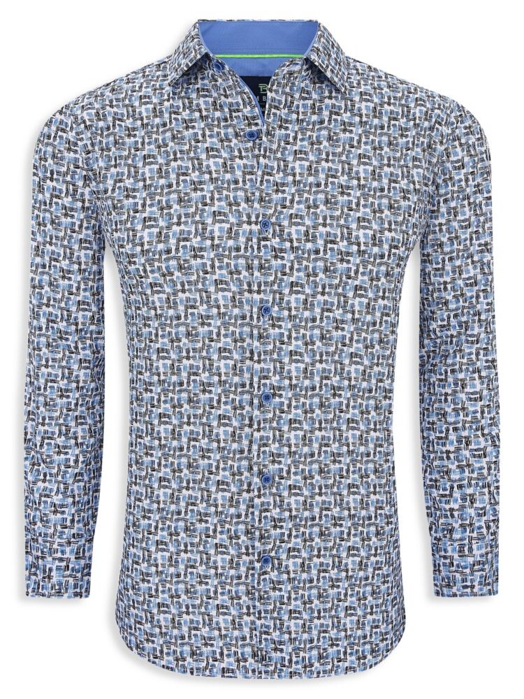 

Рубашка Performance Slim Fit с рисунком Tom Baine, цвет Blue White