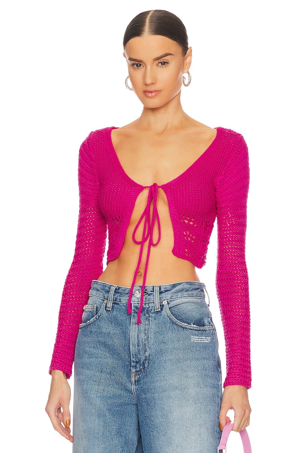 

Топ MORE TO COME Aylin Crochet, цвет Hot Pink