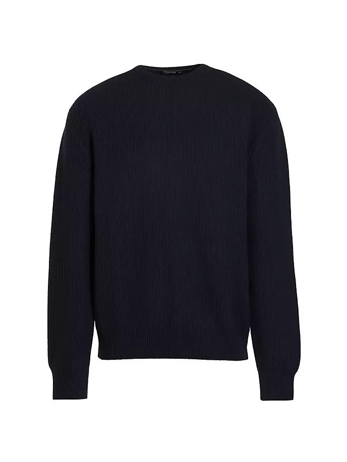 

Кашемировый свитер Oasi с круглым вырезом Zegna, темно-синий