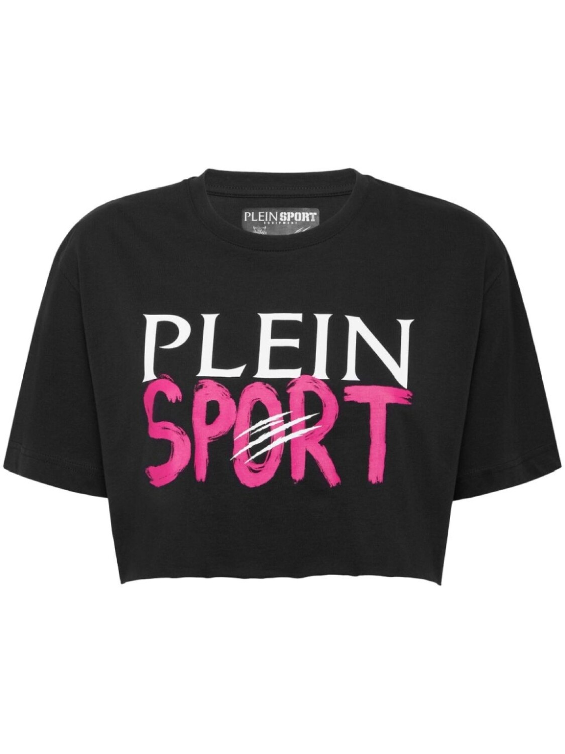 

Plein Sport укороченная футболка с логотипом, черный