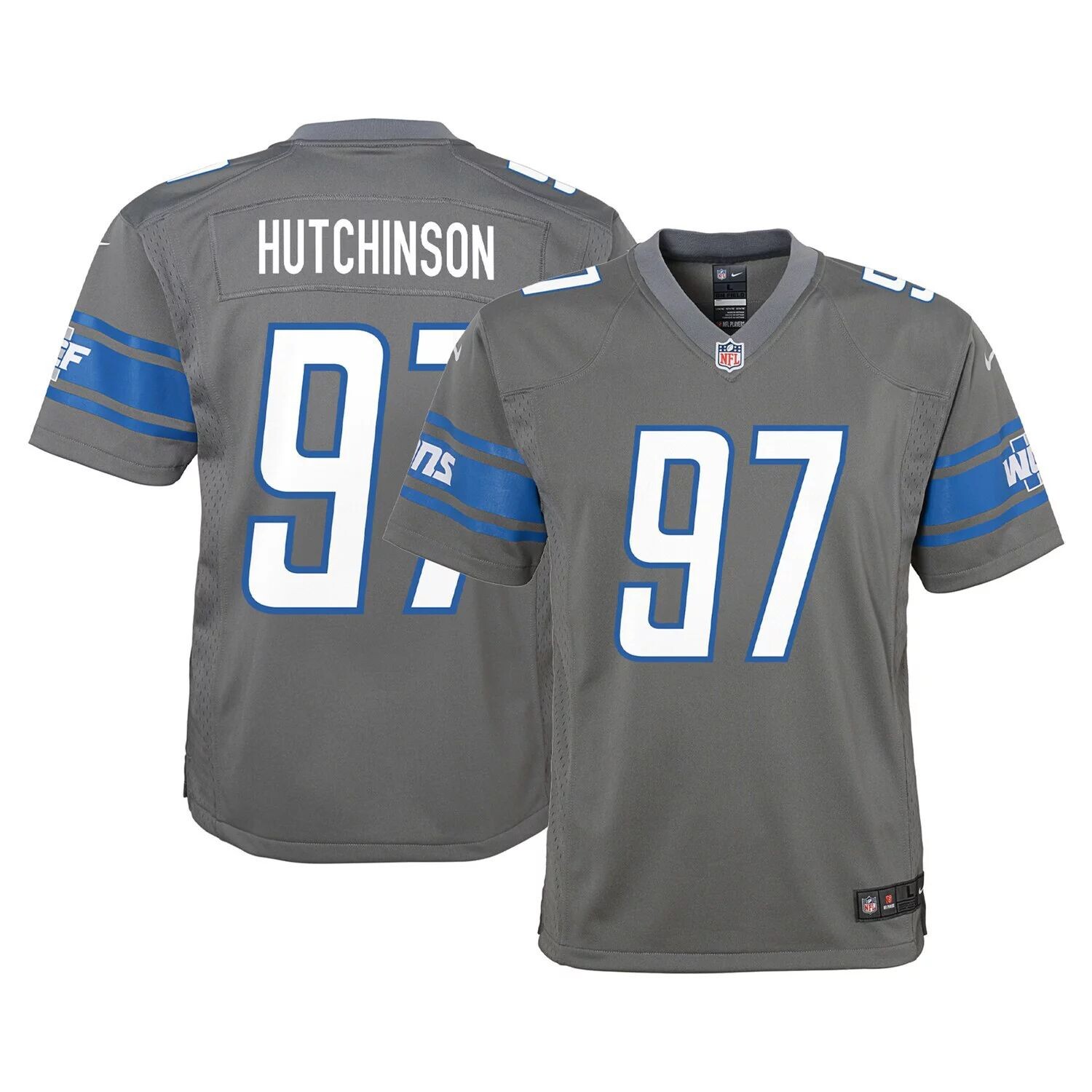 

Молодежная футболка Nike Aidan Hutchinson Grey Detroit Lions Team Game Nike