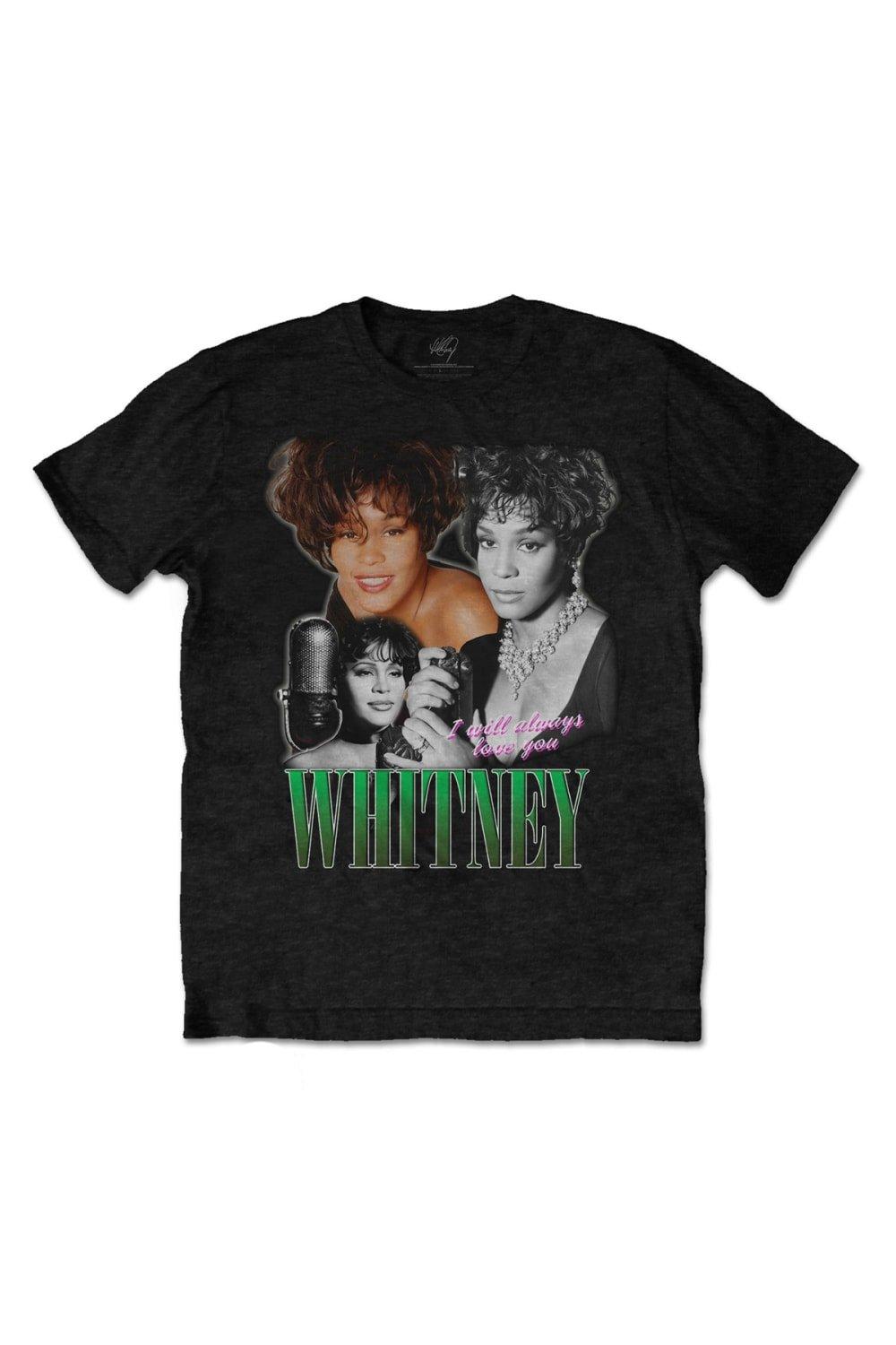 Хлопковая футболка I Will Always Love You Homage Whitney Houston, черный 1 шт f45698 подшипник с иглой фотография 722083810