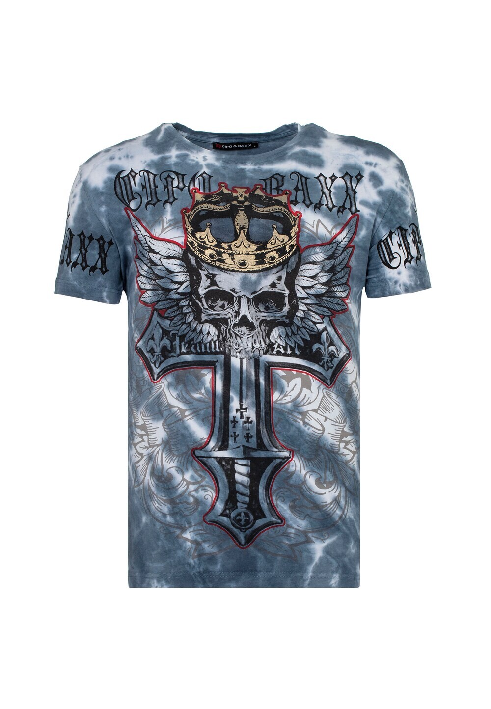 

Футболка Cipo & Baxx BATIK SKULL, синий