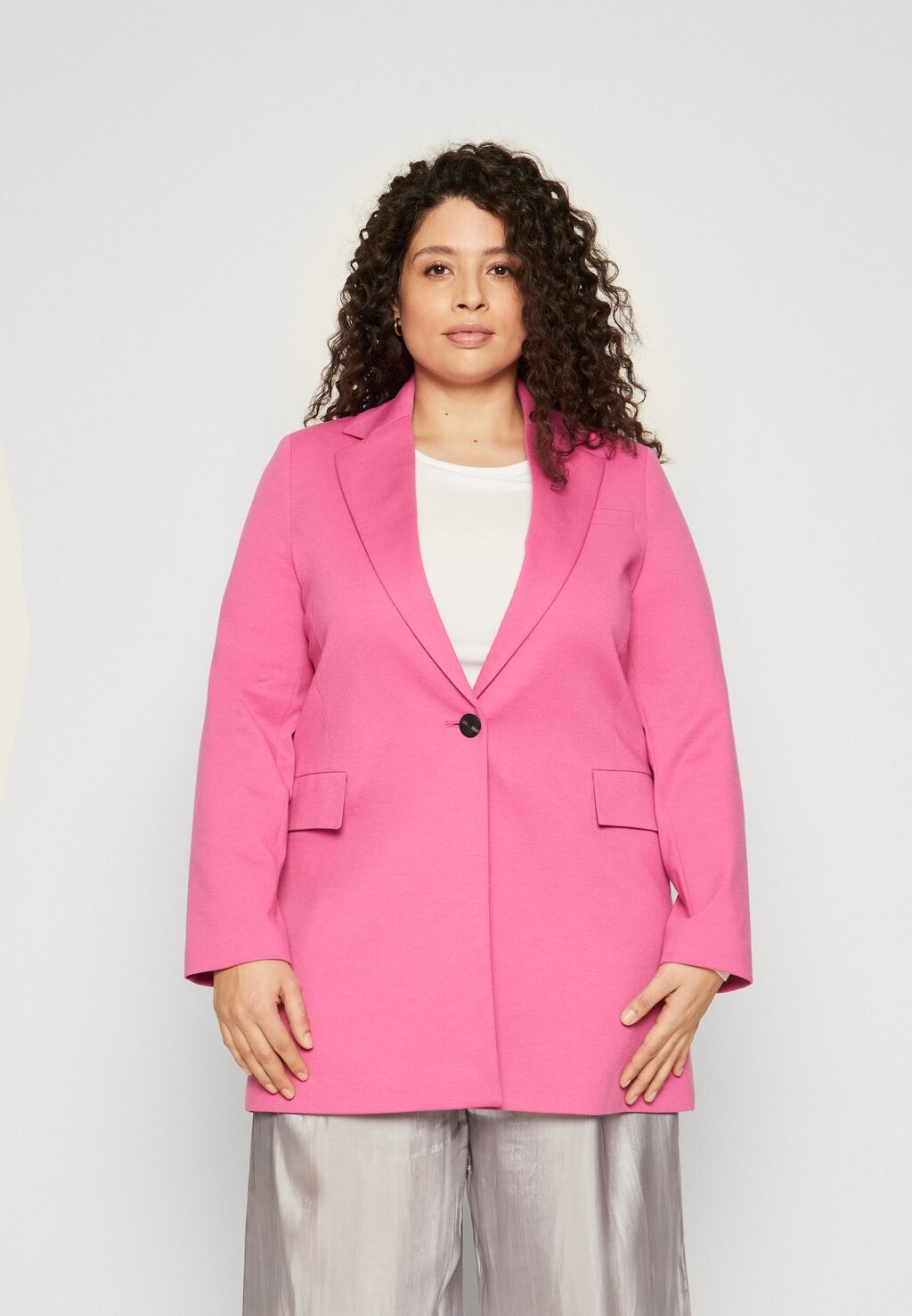 Пальто классическое CARCASSIE COAT ONLY Carmakoma, розовый