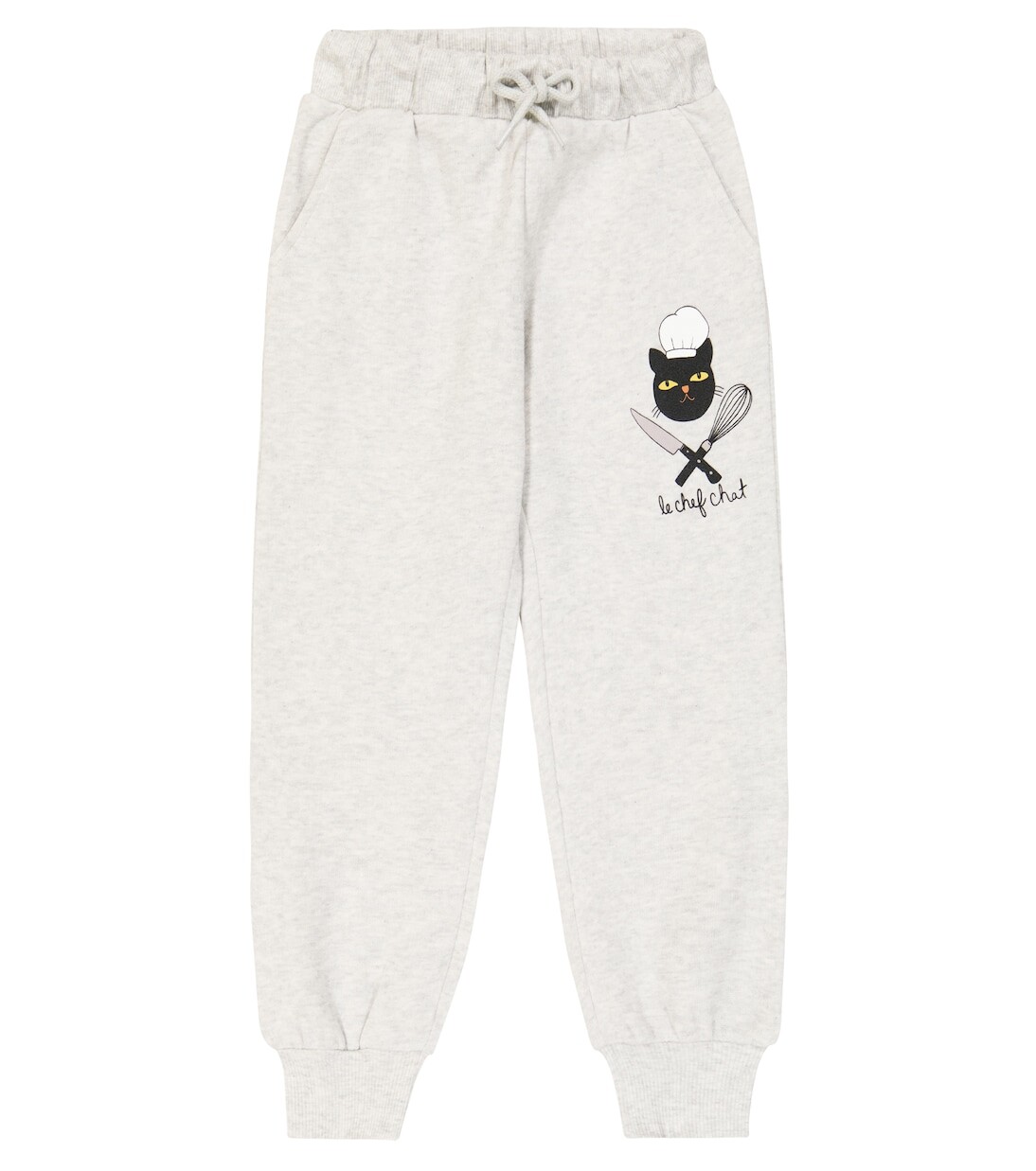 

Спортивные брюки chef cat из хлопкового джерси Mini Rodini, серый