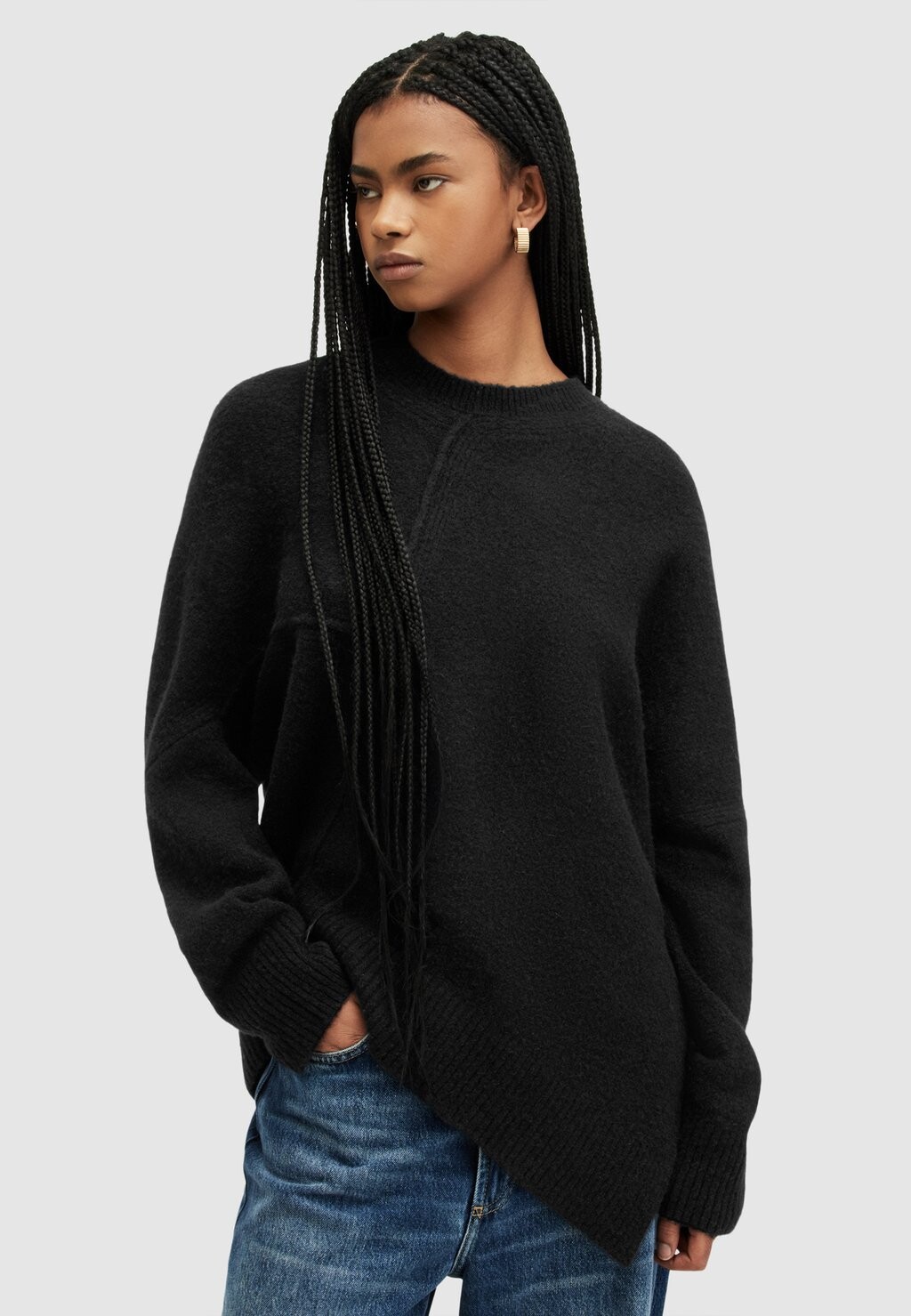 

Джемпер LOCK CREW NECK AllSaints, черный