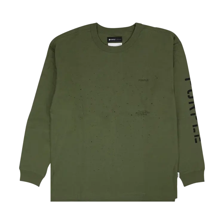 

Футболка PURPLE BRAND Bird Jersey Long-Sleeve 'Military Green', зеленый